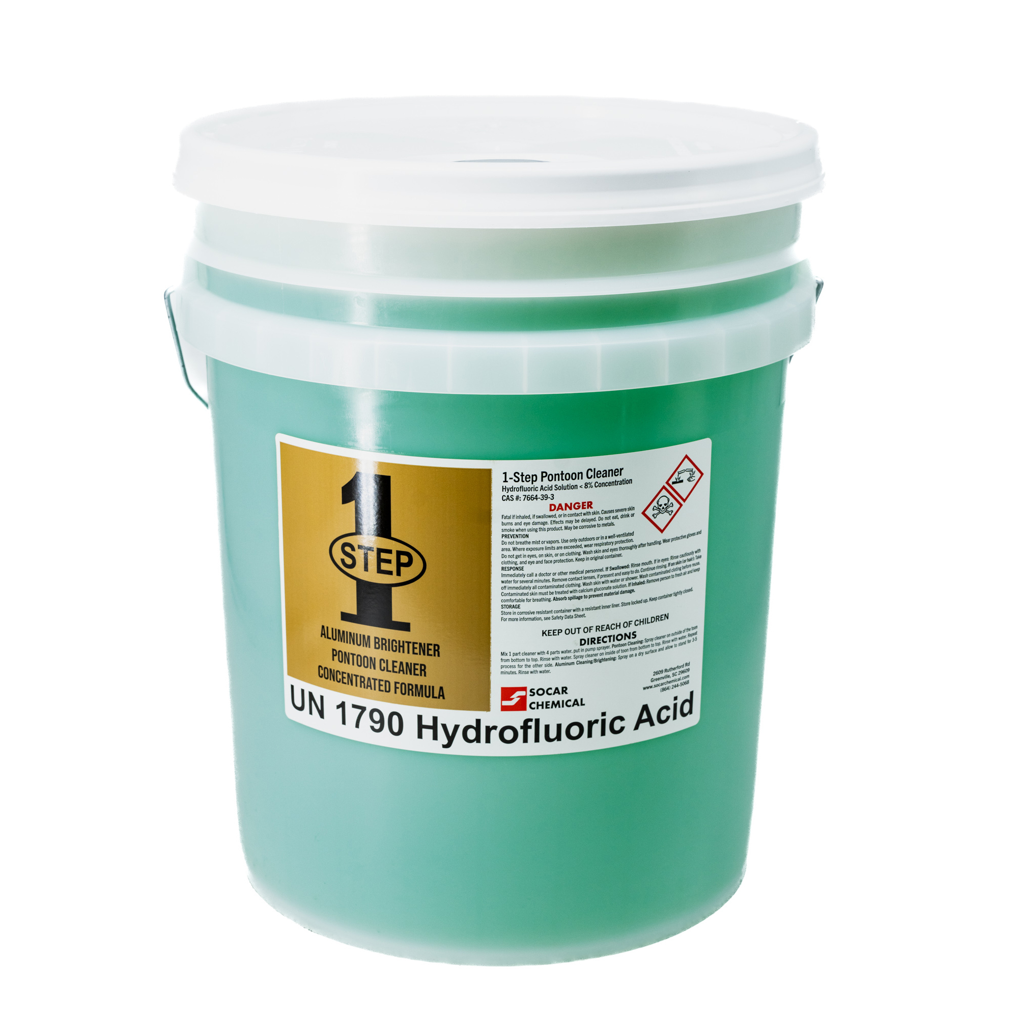 SOCAR 1-Step Aluminum Brightener Concentrate - 5 Gal. Mixes to 25 Gal., Model# SCO-1S-5